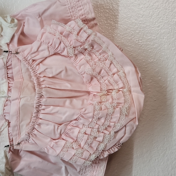Vintage Baby Girl 2pc Dress and Diaper Cover - Picture 7 of 9